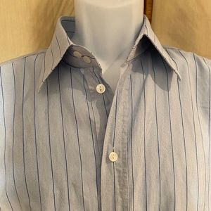 DOLCE & GABBANA Men’s Striped Button Down Shirt Slim Fit Sz 16 1/2”